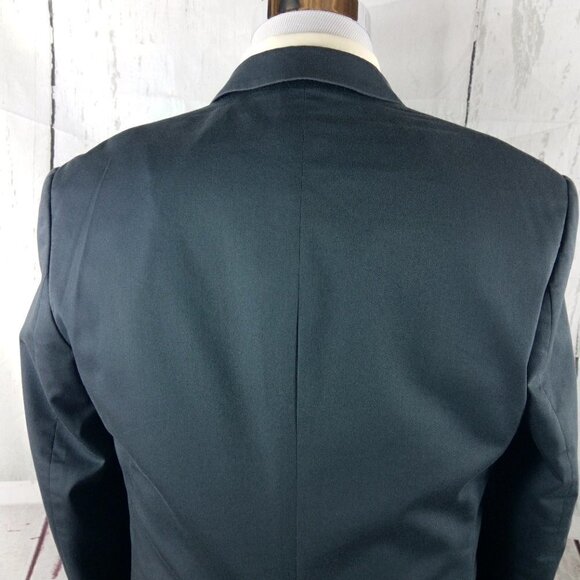 Express Photographer Fitted 40R 2 Button Gray Suit Blazer Sport Coat - Picture 9 of 13